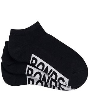 Bonds Logo Cushioned Low Cut 3 Pack - Black