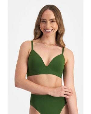 Bonds Bases Wirefree Seamless Bra - Green