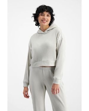Bonds Sleep Rib Hoodie - Grey