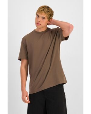 Bonds Cotton Oversized Heavyweight Crew Tee - Brown
