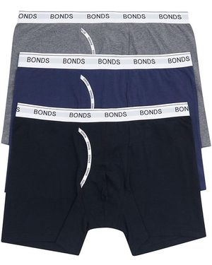 Bonds Guyfront Mid Trunk 3 Pack - Blue