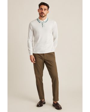 Bonobos Long Sleeve Sweater Polo - Natural