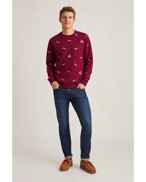 Bonobos Supersoft Fleece Crew - Red