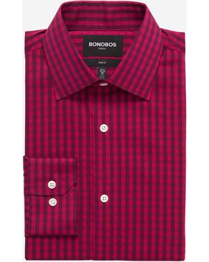 Bonobos Jetsetter Stretch Dress Shirt Extended Sizes - Red