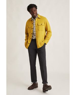 Bonobos The Supersoft Fleece Shacket - Yellow