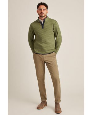 Bonobos Reversible Quilted Snap Mock - Green