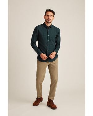Bonobos Stretch Lightweight Flannel Shirt - Green