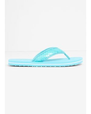 bonprix Zehenstegpantoletten Mit Pailletten - Blau