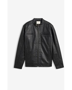 bonprix Lederimitat-Jacke - Schwarz