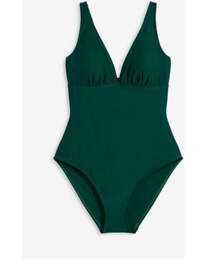 bonprix Medium Shape-Badeanzug Mit Tiefem Ausschnitt - Grün