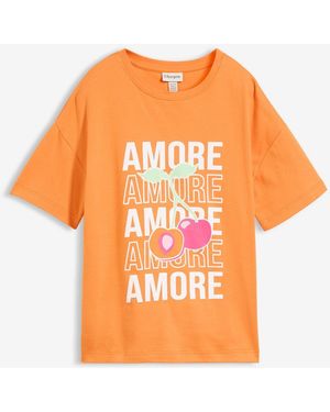bonprix Oversize-Shirt Aus Reiner Bio-Baumwolle - Orange
