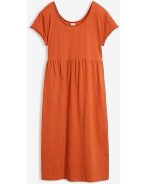 bonprix Midikleid Aus Reiner Bio-Baumwolle - Orange