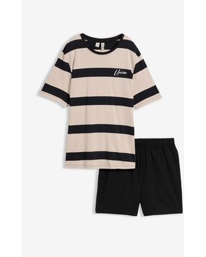 bonprix Shorty Aus Baumwolle - Weiß