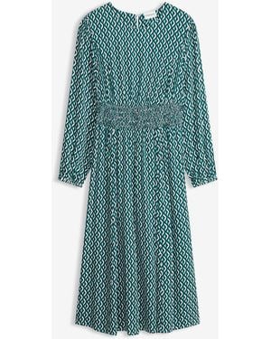 bonprix Midikleid Aus Fließender Viskose - Grün