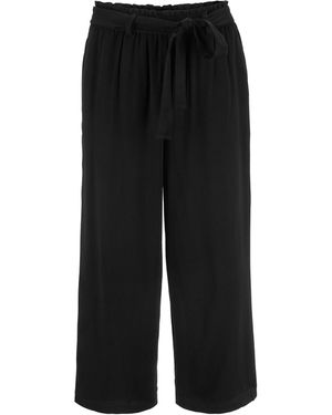bonprix Culotte Aus Fließender Viskose - Schwarz