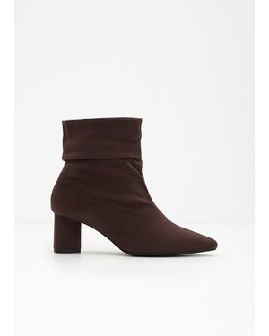 bonprix Stiefeletten Mit Raffung - Braun