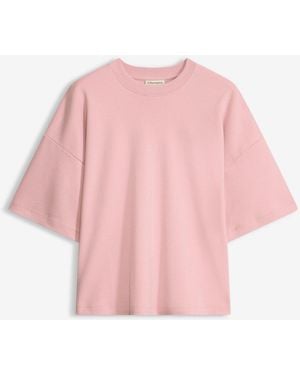 bonprix Kurzes Oversize-Shirt Aus Reiner Schwerer Bio-Baumwolle - Pink
