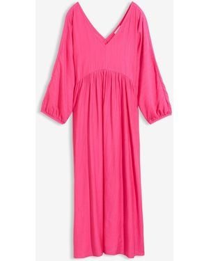 bonprix Maxikleid Aus Softem Viskose-Mix - Pink