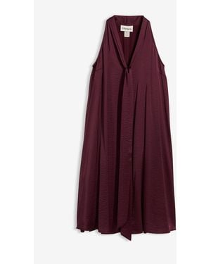 bonprix Satin Midikleid Aus Viskose-Mix - Lila