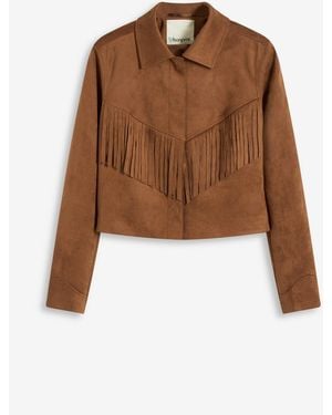 bonprix Fransen-Jacke - Braun