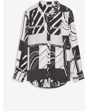 bonprix Satinbluse - Grau