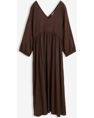 bonprix Maxikleid Aus Softem Viskose-Mix - Braun