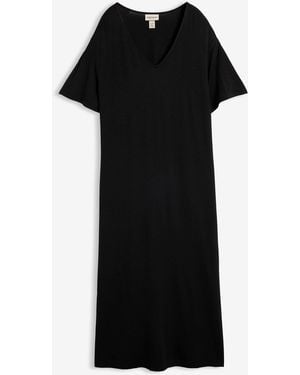 bonprix Jerseykleid Aus Viskose-Mix - Schwarz