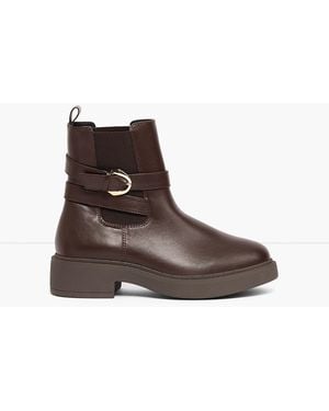 bonprix Chelsea-Boots Mit Schnalle - Braun