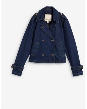 bonprix Denim Trenchjacke - Blau