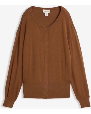 bonprix Feinstrickjacke Aus Softem Viskose-Mix - Braun