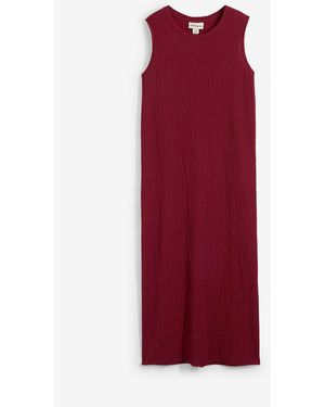 bonprix Jerseykleid Aus Borkencrepe - Rot