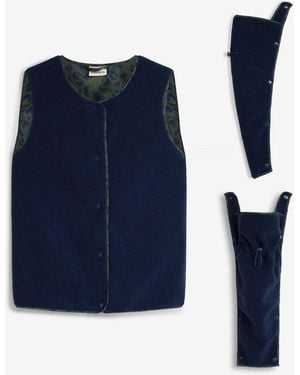 bonprix 3-In-1 Weiche Umstands-Und Trageweste Aus Teddyfleece (3-Tlg. Set) - Blau