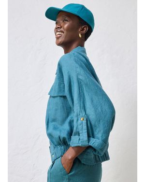 bonprix Cap Aus Reinem Leinen - Blau