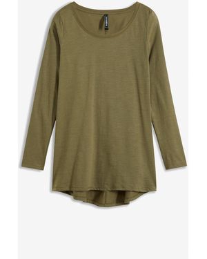 bonprix Langarmshirt Aus Reiner Baumwolle - Grün