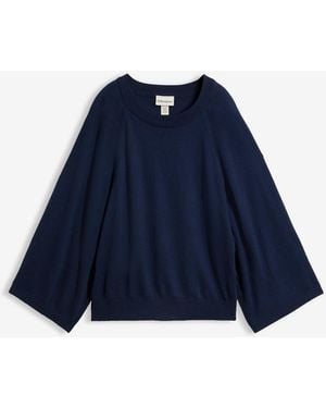 bonprix Oversized Feinstrickpullover - Blau