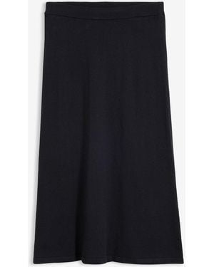 bonprix Strickrock Aus Weichem Woll-Mix - Schwarz
