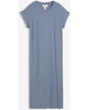 bonprix Shirtkleid Aus Viskose-Mix - Blau