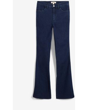 bonprix Bootcut Jeans High Waist, Soft Stretch - Blau