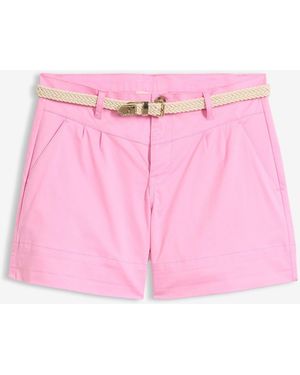 bonprix Shorts Aus Baumwolle - Pink