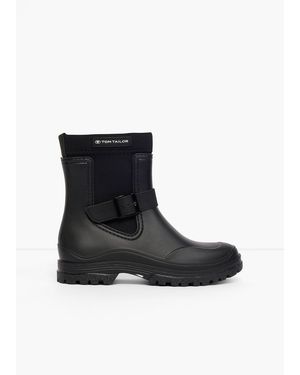 bonprix Tom Tailor Gummistiefel Mit Elastikeinsatz - Schwarz