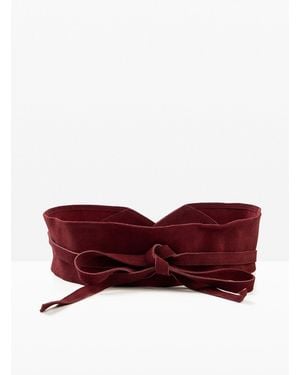 bonprix Bindegürtel Aus Leder - Rot