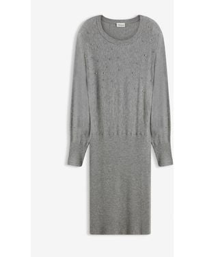 bonprix Strickkleid Aus Softem Viskose-Mix - Grau