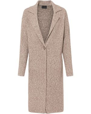 bonprix Langer Strickmantel Im Loose Fit Aus Baumwoll-Mix - Natur