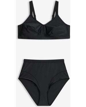 bonprix Bedeckender Bikini Schnelltrocknend (2-Tlg.Set) - Schwarz