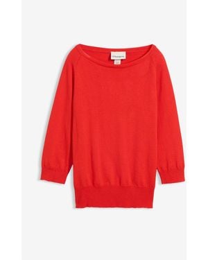 bonprix Pullover Mit Seidenanteil - Rot