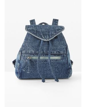 bonprix Rucksack Aus Denim - Blau