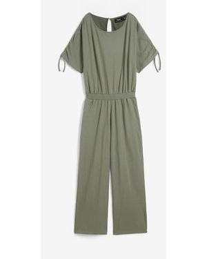 bonprix Jersey-Jumpsuit Mit Weitem Bein - Grün