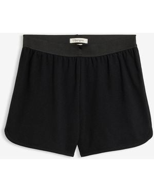 bonprix Sweat-Shorts Mit Abgerundetem Saum - Schwarz