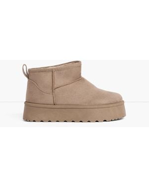bonprix Gefütterte Plateau-Boots - Braun
