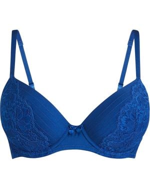 bonprix Schalen Bh Mit Bügel Und Glanzeffekt - Blau